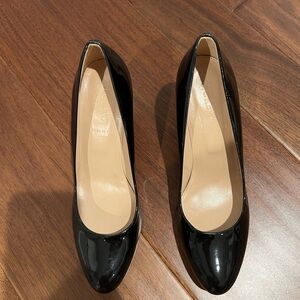 jcrew black patent leather wedges size 9 - NWOT
